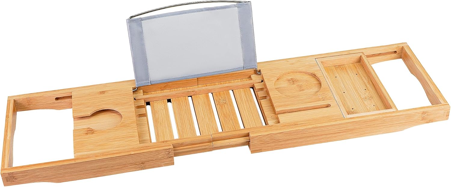 Utoplike Bathtub Caddy Tray, Bamboo Tub Tray - Image 9