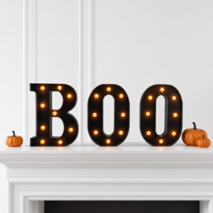 Halloween BOO Marquee Light Sign