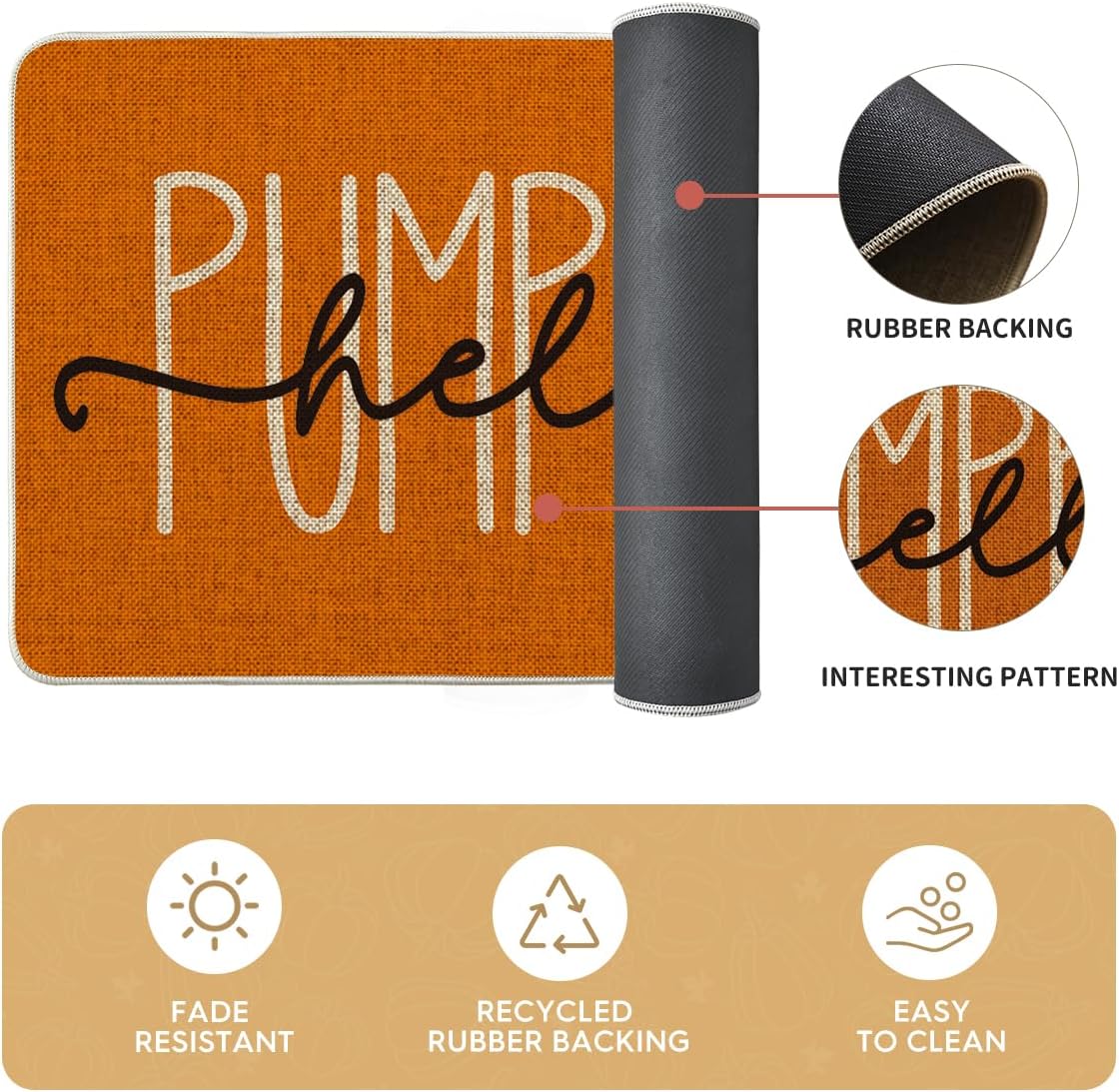 Hello Pumpkin Fall Kitchen Mat Set - Image 6