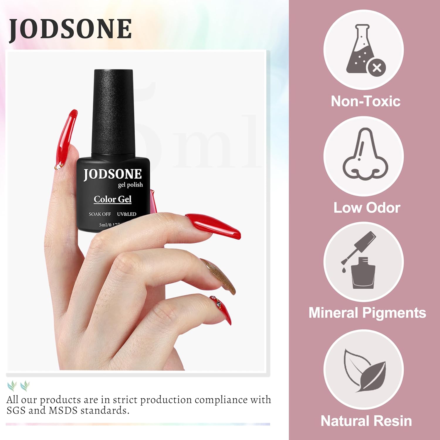 JODSONE 36 PCS Gel Nail Polish Set- Gel Nail Kit with 32 Colors Gel polish Kit