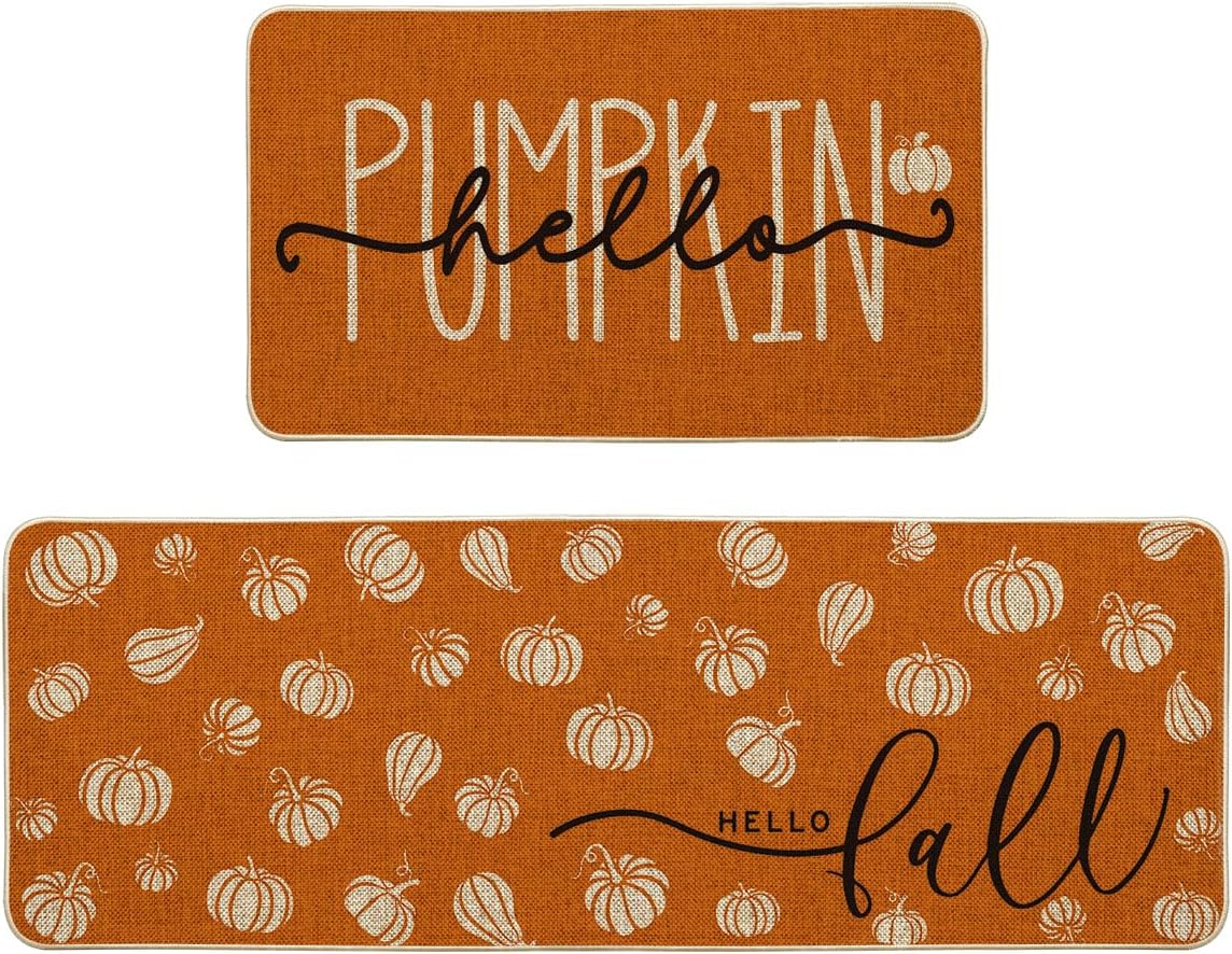 Hello Pumpkin Fall Kitchen Mat Set - Image 5