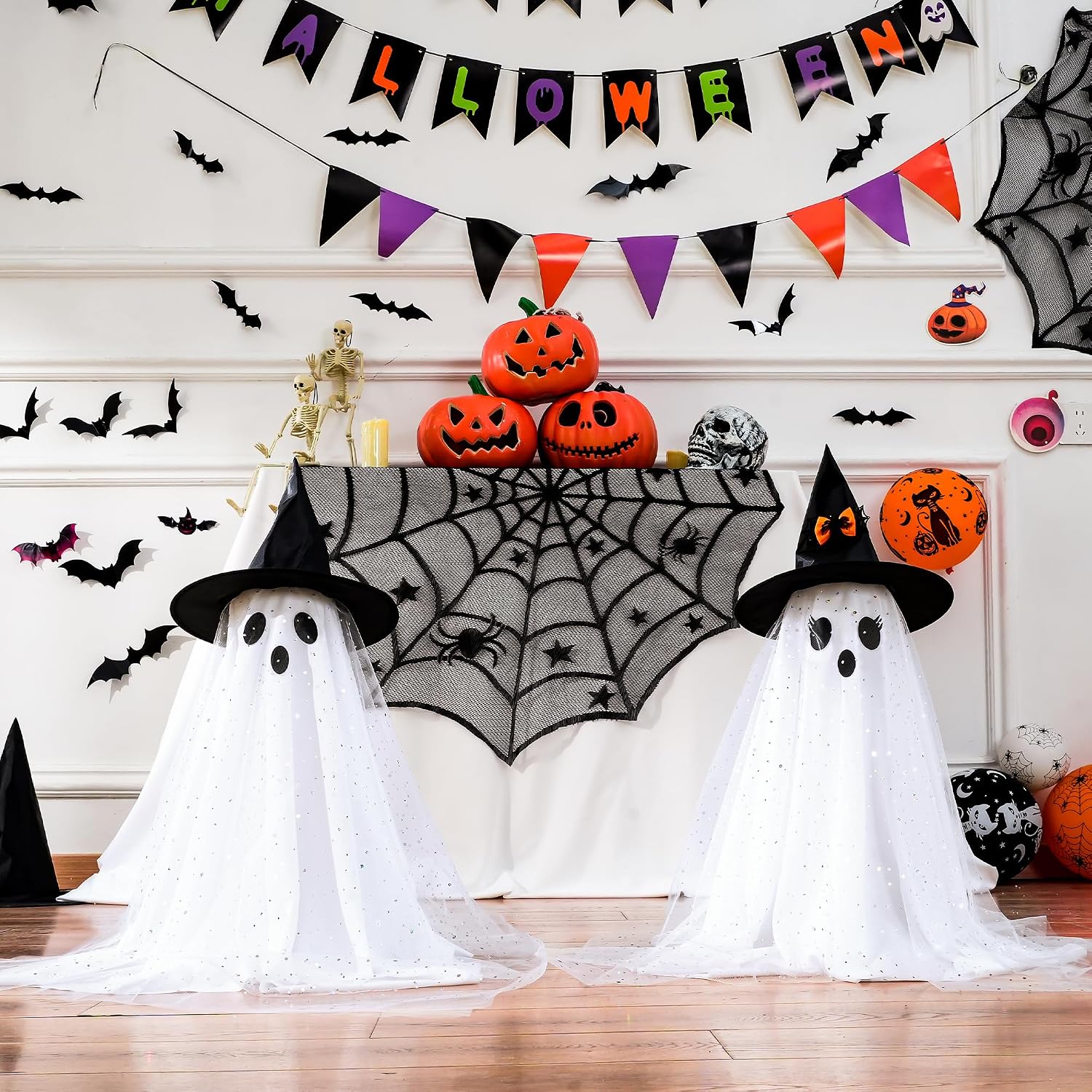 Light Up Ghost Halloween Decorations Set of 2 - Image 2