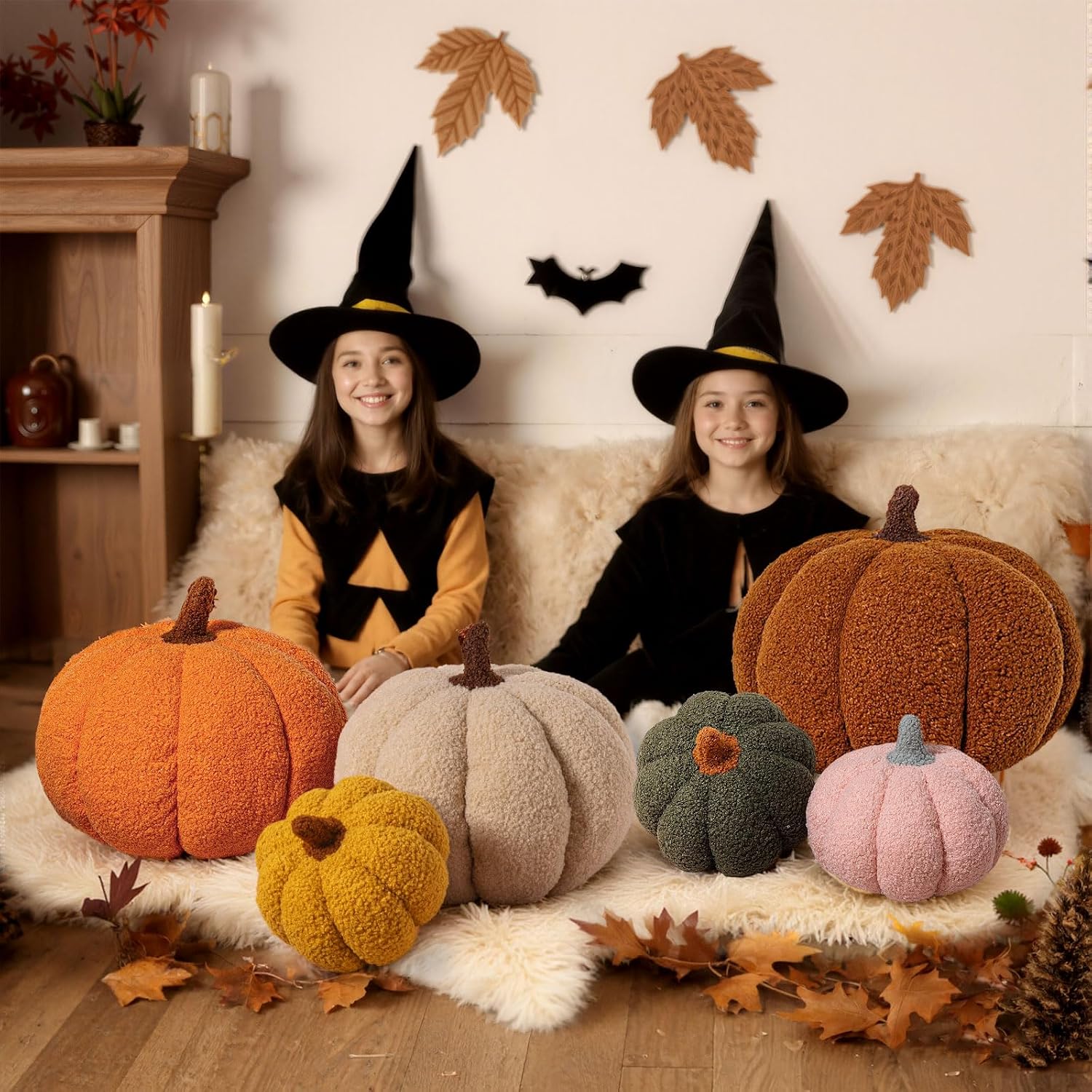 Fall Pumpkin Throw Pillows Set of 2 - Image 2