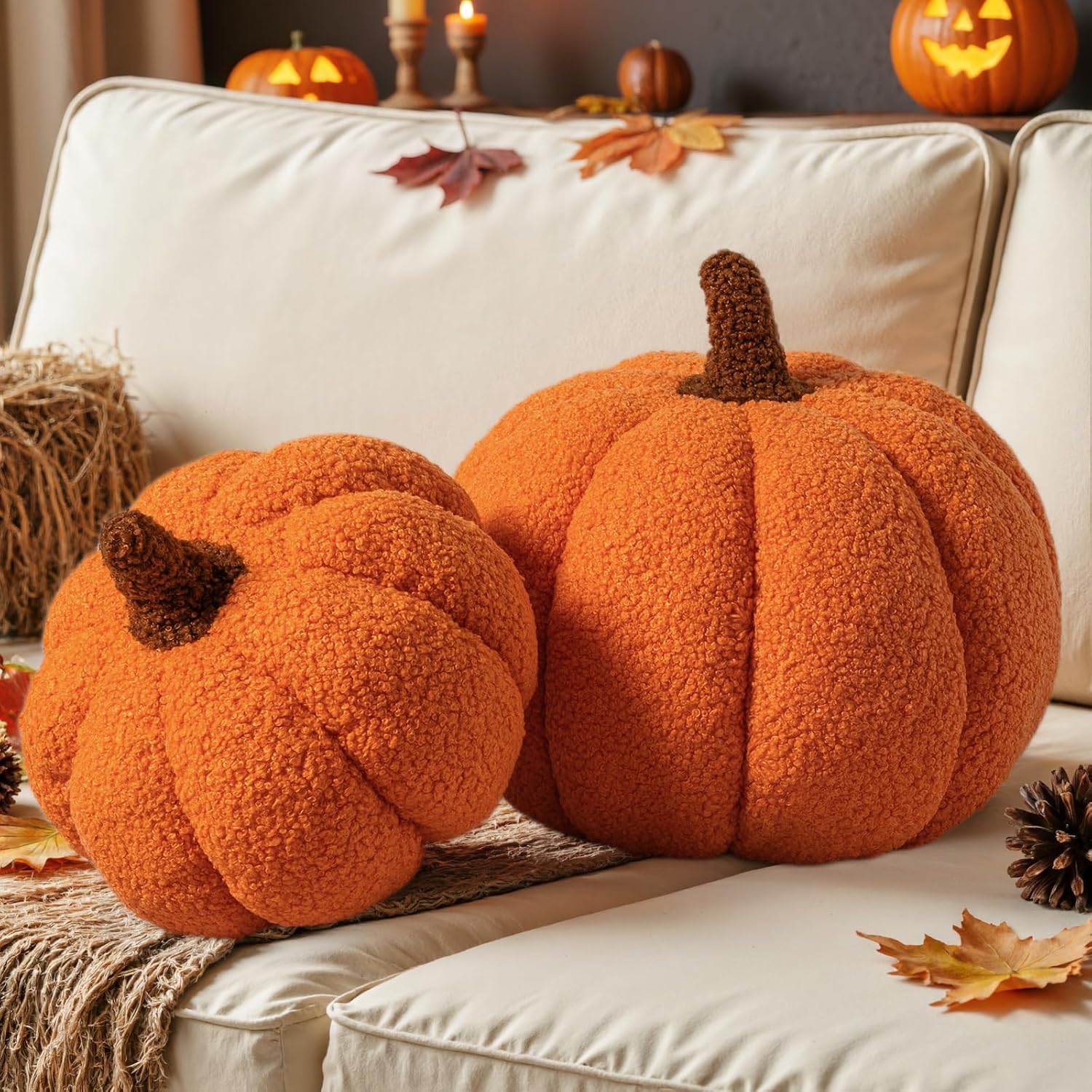 Fall Pumpkin Throw Pillows Set of 2 - Image 7