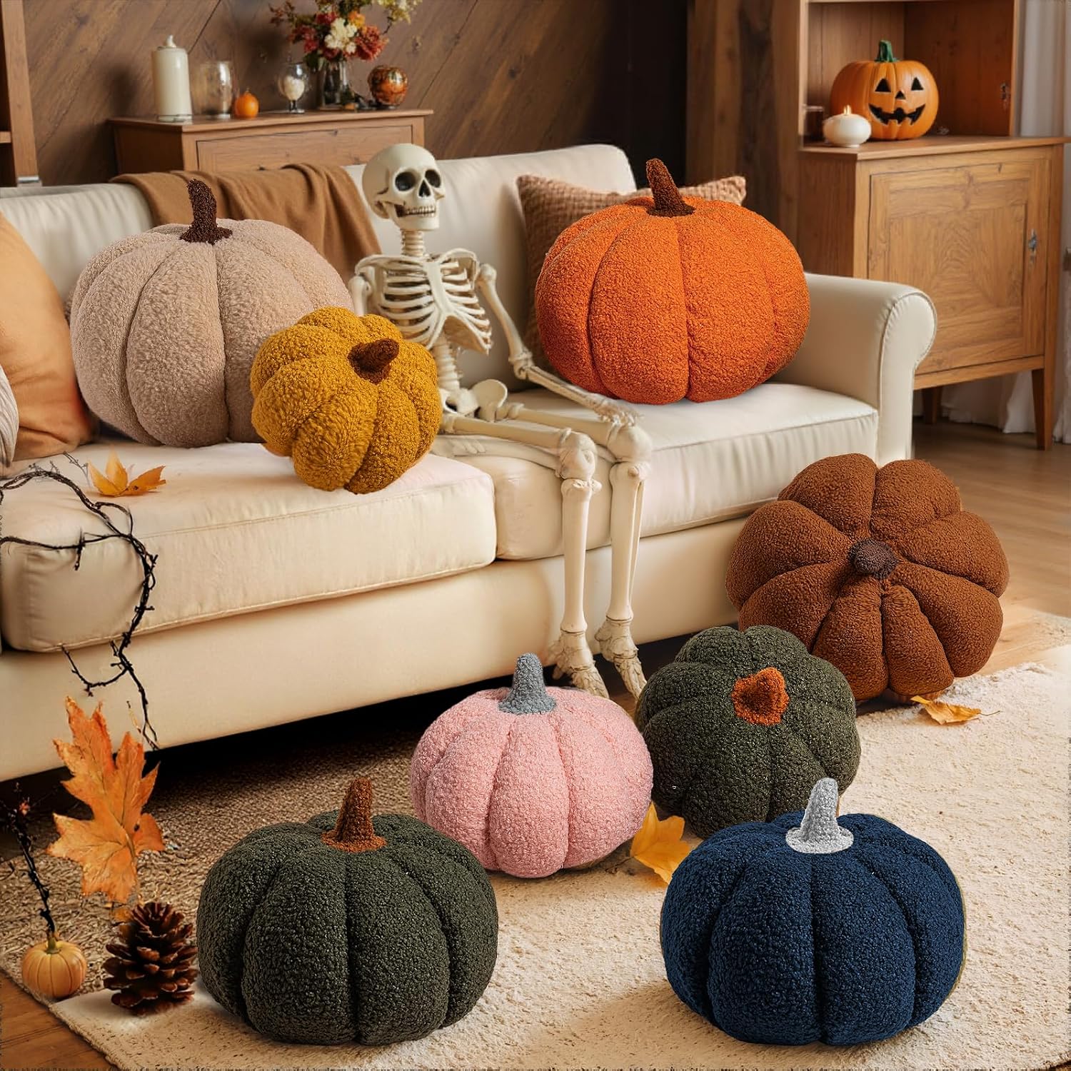 Fall Pumpkin Throw Pillows Set of 2 - Image 3