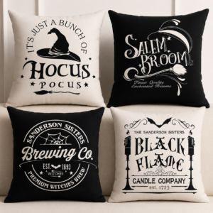 Hocus Pocus Halloween Pillow Covers Set of 4