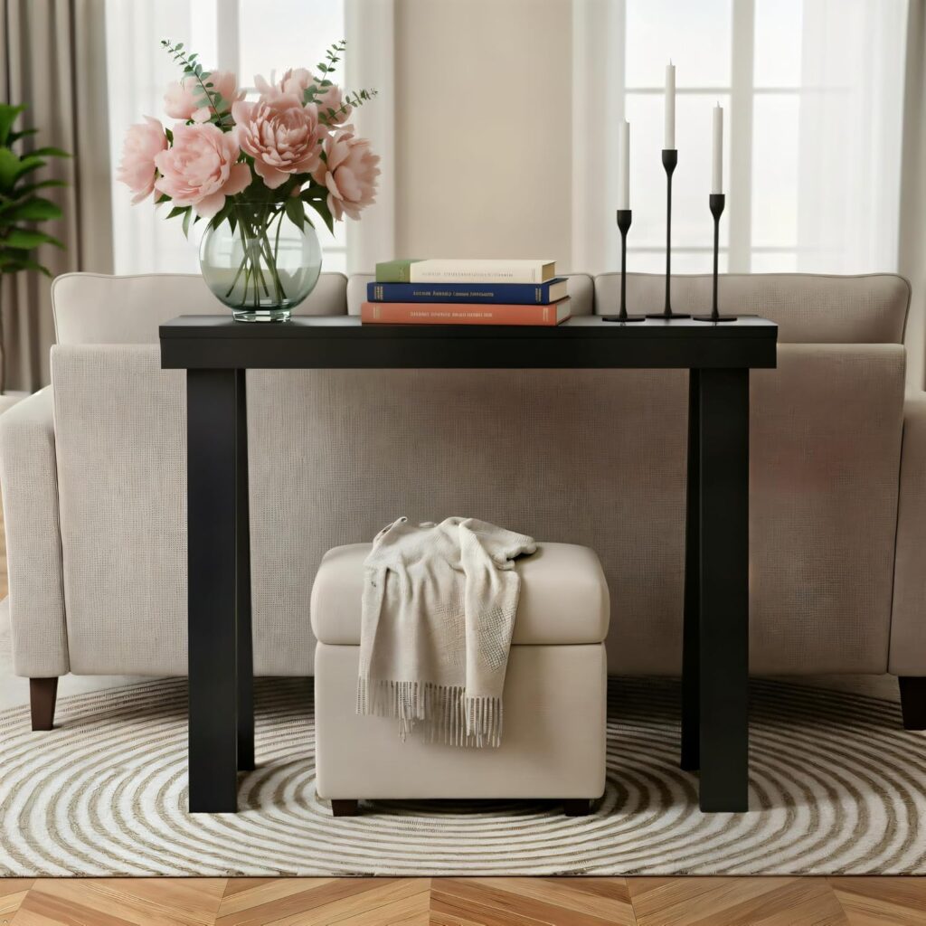 Plank+Beam Solid Wood Console Table, 36 Inch, Sofa Table, Narrow Entryway Table for Hallway - Image 4